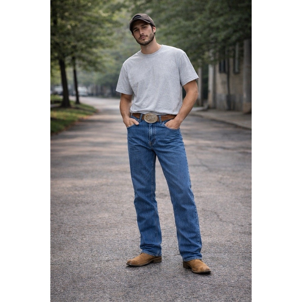 Wrangler 13MWZ Vintage Cowboy Bootcut Jeans Western Rodeo Denim Mens‎ 36x30